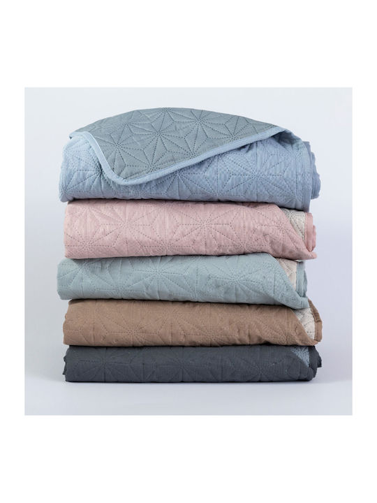 Borea Stellar Coverlet Single from Polyester Light Grey-Grey 160x240cm