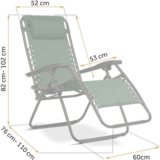 Foldable Garden Lounger Cushion Sofotel Chillwell Set 2 Green