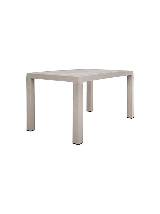 Baltic Tisch Speisesaal Polypropylen Beige 140x80x75cm