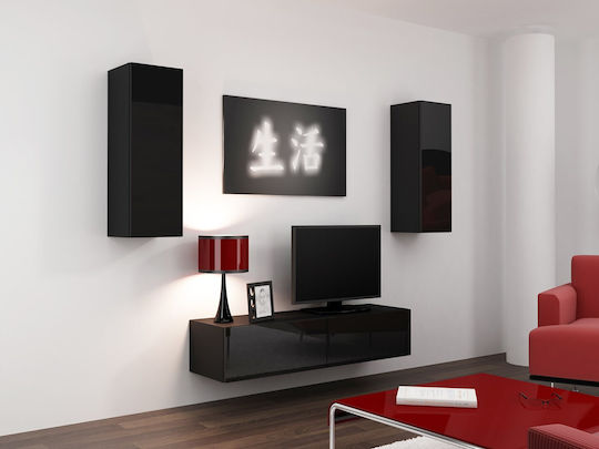TV Stand Vigo Black Gloss M140xD30xH40cm