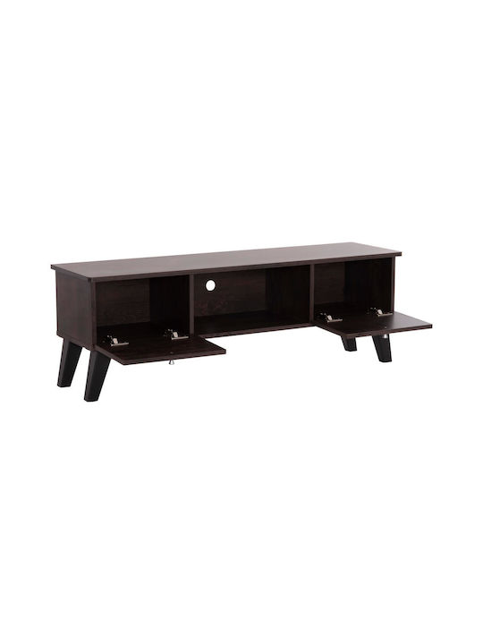 TV Stand Wooden Iren Walnut-black L120xW32.5xH21cm