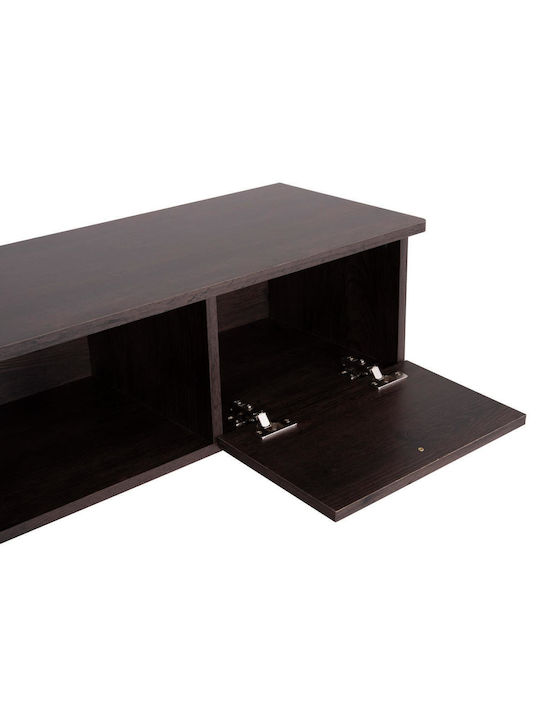 TV Stand Wooden Iren Walnut-black L120xW32.5xH21cm
