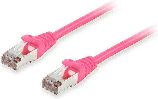 Equip S/FTP Cat.6a (Gigabit) Καλώδιο Δικτύου Ethernet 10m Ροζ