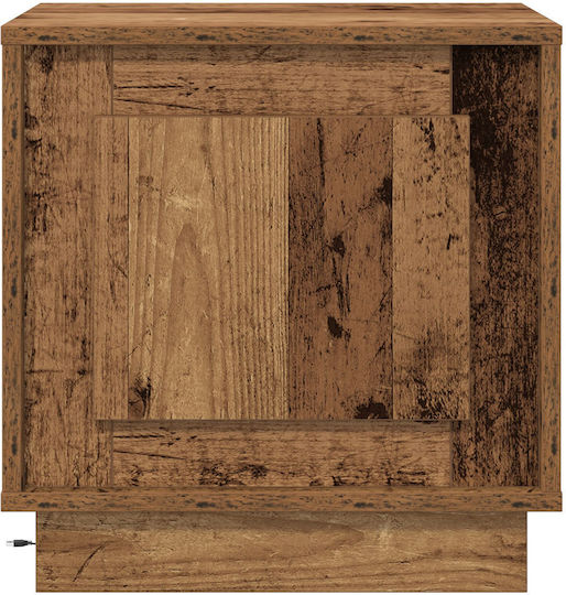 Wooden Bedside Table Old Wood 44x34.5x45cm