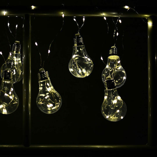 Girlande 10 Lampen Warm Transparentes Kabel 100 LED