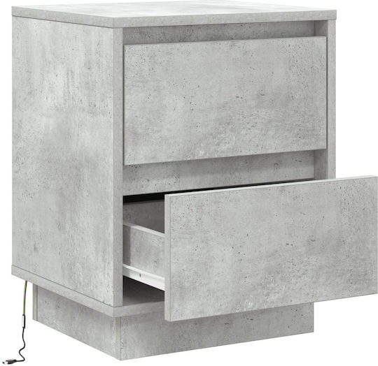 vidaXL Bedside Tables Made of Solid Wood Gray Set of 2 39x34.5x50cm