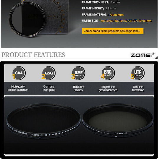 Diat PRO / ND / ColouredFilter Kit 58mm for Camera Lenses