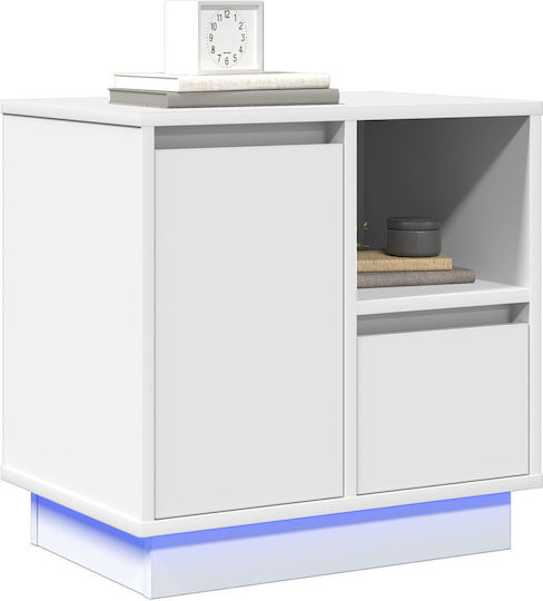 Комоди Дървени Бели 2бр 50x34.5x50см