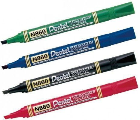 Marker Pentel N860 Cut Red 12 Pcs