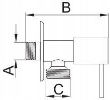Hydroland Βάνα / Διακόπτης Γωνιακός 1/2"x3/8"