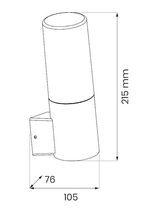Eko Light Wandmontierte Außenleuchte E27 IP44