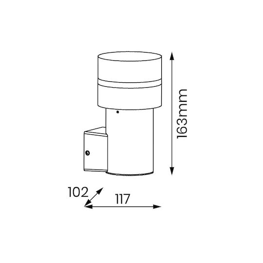 Eko Light Wall-Mounted Outdoor Light E27 IP44
