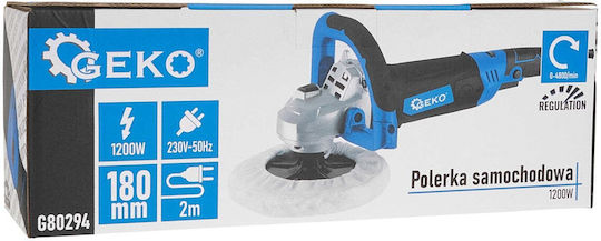 Geko Περιστροφικός Αλοιφαδόρος 1200W με Ταχύτητα 4800rpm & Ρύθμιση Στροφών