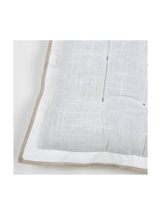 Garden Chair Cushion White 38x38cm
