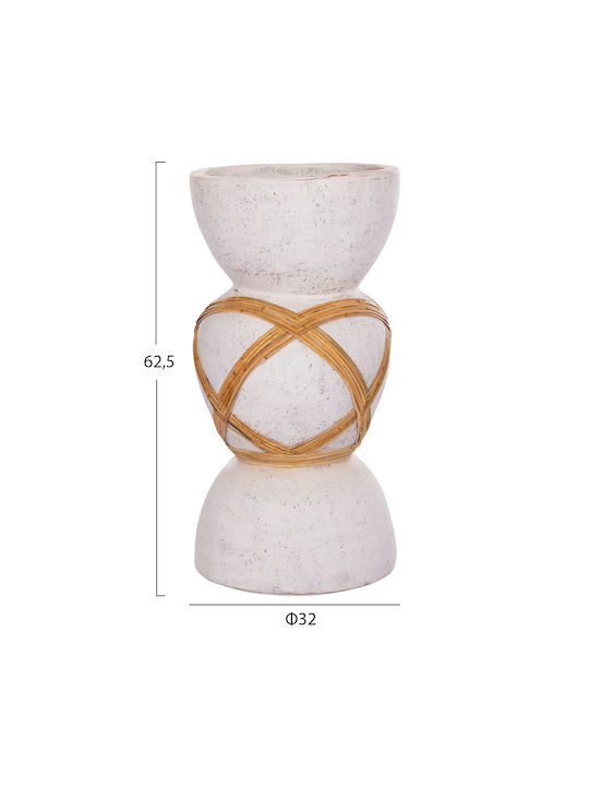 HomeMarkt Decorative Vase Maynard White 27.5x27.5x50cm