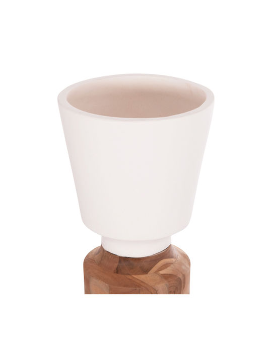 HomeMarkt Decorative Vase Nebula White 60x60x116cm