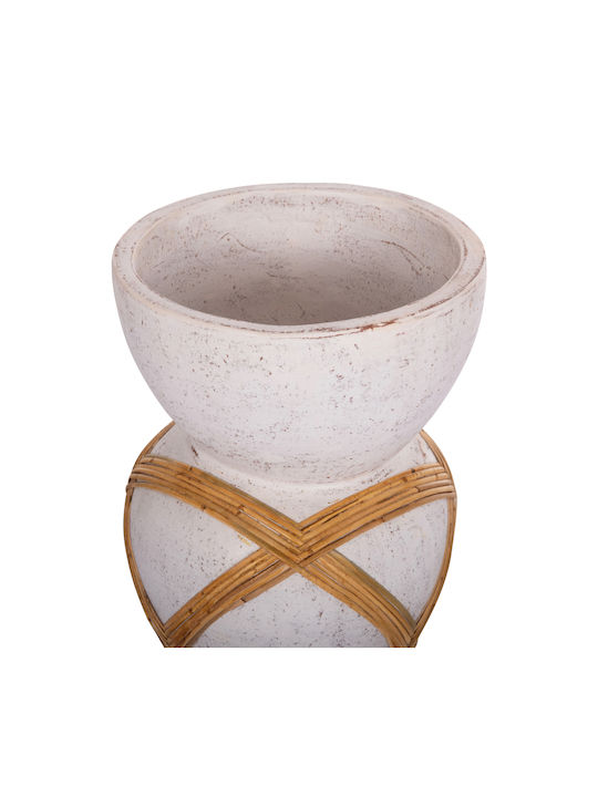 HomeMarkt Decorative Vase Maynard White 27.5x27.5x50cm