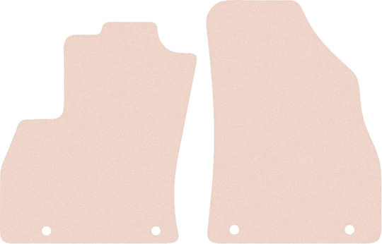 Wielganizator Front Mats 2pcs for Peugeot Bipper / TePee 2007-2017 Beige