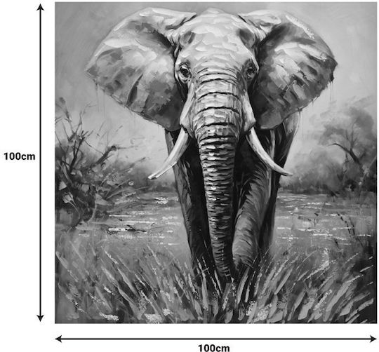 Inart Elepho Εξάπτυχος Πίνακας σε Καμβά 100x100cm