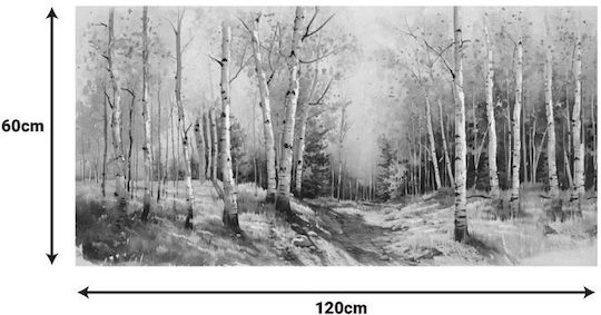 Inart Fortree Εξάπτυχος Πίνακας σε Καμβά 120x60cm