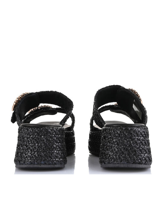 Γυναικεία Σανδάλια Flatforms Μαύρα