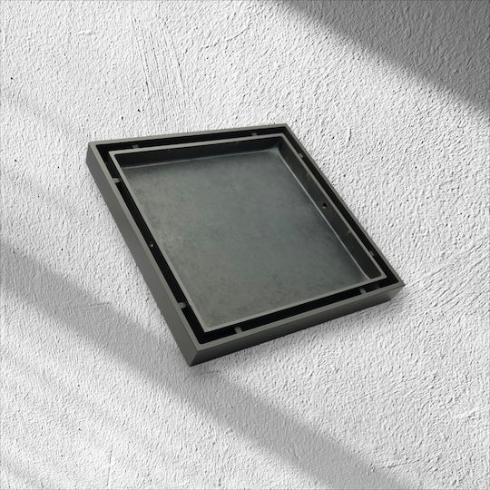 Naron Kupfer Siphon Boden mit Größe 15x15cm Gray