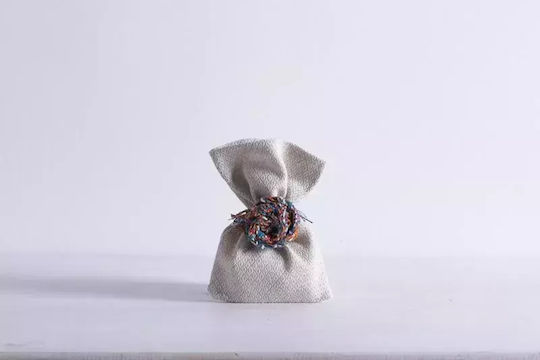 Beauty Home Fabric Pouch for Gift Gray 12x17cm.