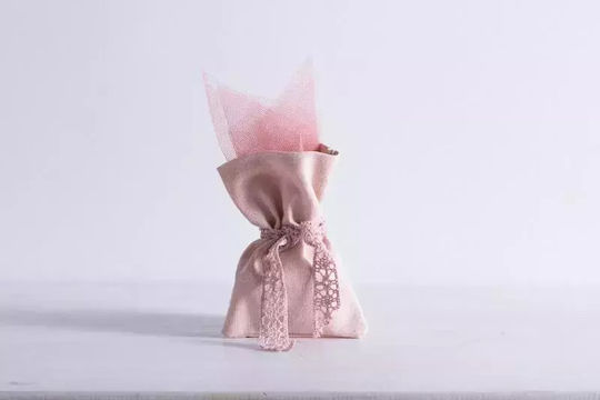 Beauty Home Fabric Pouch for Gift Rose Gold 12x17cm.
