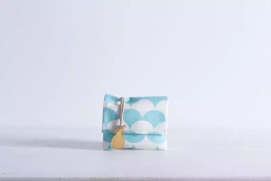 Beauty Home Fabric Pouch for Gift with Theme "Mermaids" Light Blue 12x17cm.