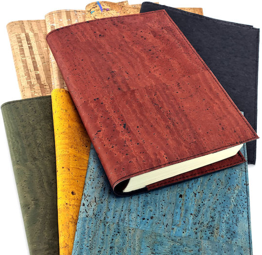 Set Book Cover Case Bookmark Colored Cork