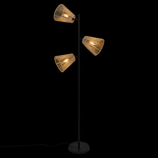 Lampa de podea Î150cm. Negru