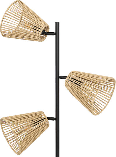 Lampa de podea Î150cm. Negru
