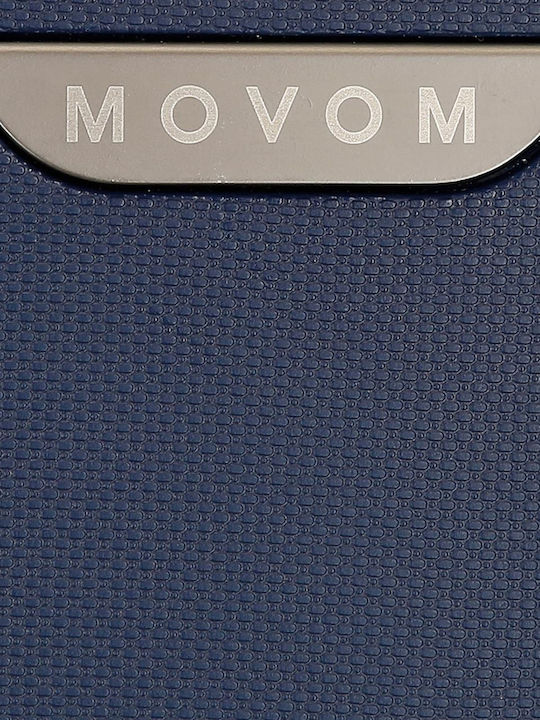Movom Cabin Travel Suitcase Navy Blue with 4 Wheels Height 55cm