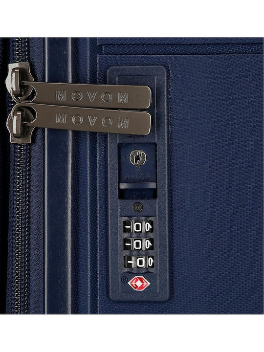 Movom Travel Suitcases Navy Blue with 4 Wheels