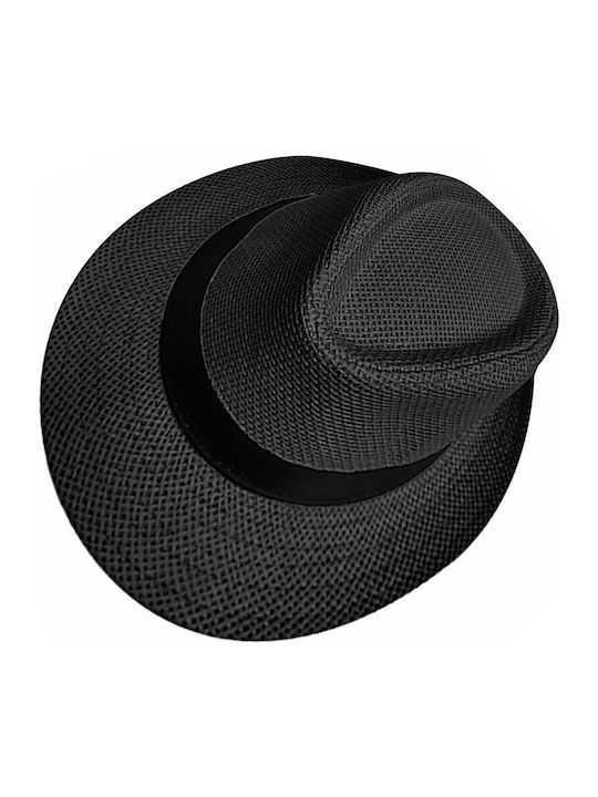 Summertiempo Ψάθινο Ανδρικό Καπέλο Καβουράκι Black / Red