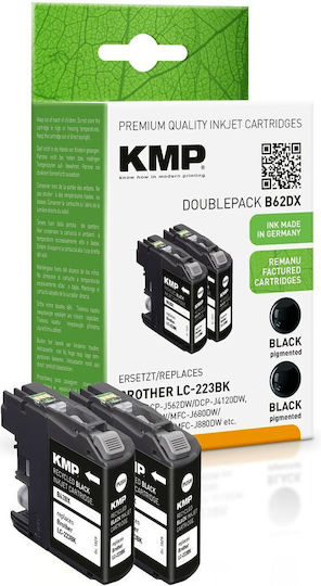 KMP Съвместима мастиленоструйна касета Brother LC-223BK 520 страници Черен 1бр