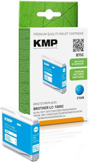 KMP Compatible Inkjet Printer Ink Brother LC-1000C LC51C 400 Pages Cyan 1pcs