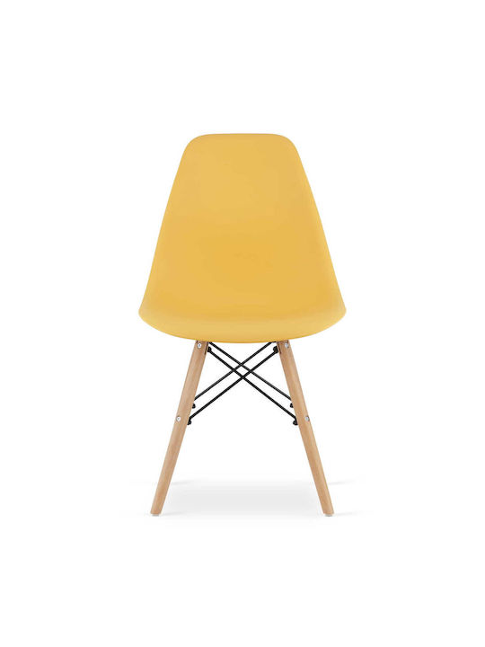 Osaka Kitchen Polypropylene Chair Mustard 45x45x50cm