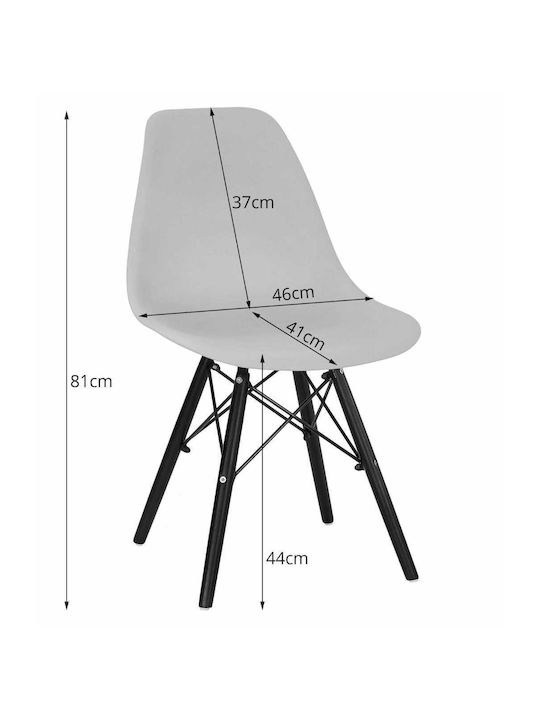 Osaka Kitchen Polypropylene Chair Mustard 45x45x50cm