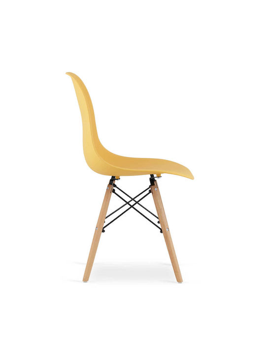 Osaka Kitchen Polypropylene Chair Mustard 45x45x50cm