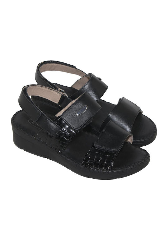 Анатомични Летни дамски платформи Черни 23156-ΟΛА-BLACK-202-35
