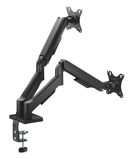Powertech Stand Desk Mounted for 2 Monitors up to 32" with Arm (PT-1425)