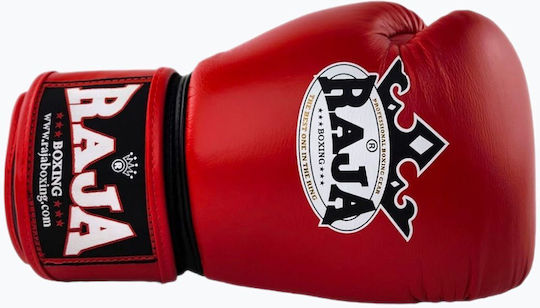 Raja Genuine Leather RBGV-1 401301 Mănuși de box din piele naturală pentru competiție roșii