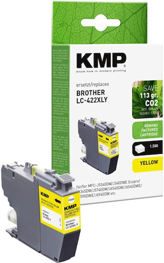 KMP Συμβατό Μελάνι Εκτυπωτή InkJet Brother LC422XLY 20ml Κίτρινο 1τμχ