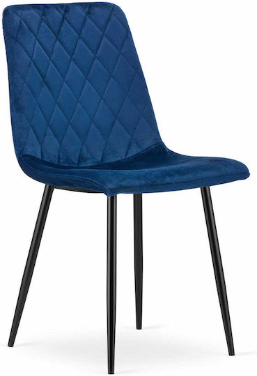 Chairs Dining Room Turin 2pcs Navy Velvet