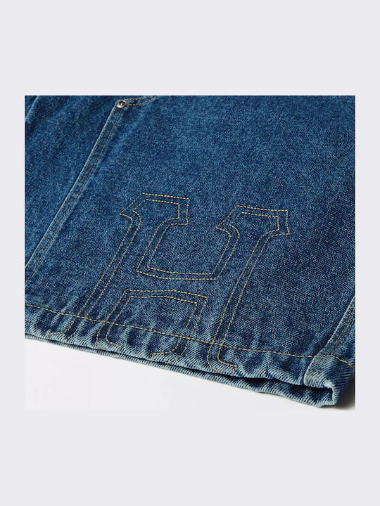 Classic H Double Knee Herrenshorts Stone Wash Indigo
