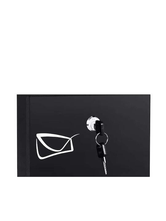 Outdoor Mailbox Inox in Black Color 26x6x19cm