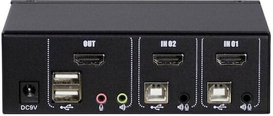 Inter-Tech KVM & Data Switch AC-21HUS