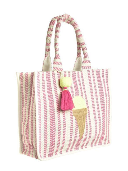Ble Resort Collection Fabric Beach Bag Pink Ble Resort Collection Fabric Beach Bag Pink