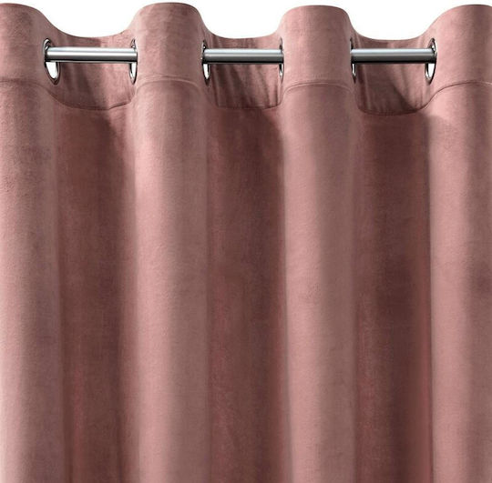 Eurofirany Perdea de Întunecare cu Capse Melanie Roz 140x250cm